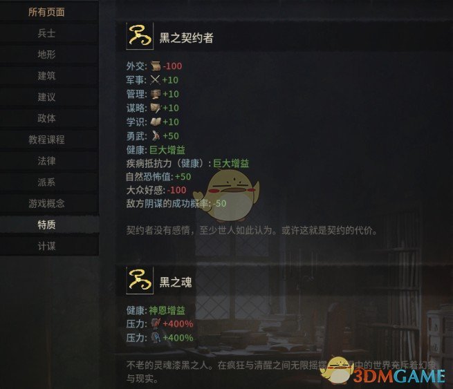 《十字军之王3》多样的挑战性特质MOD