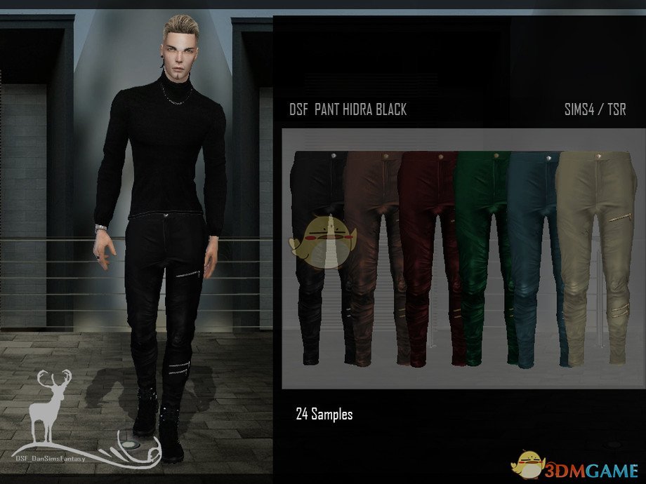 《模拟人生4》男士拉链皮裤MOD