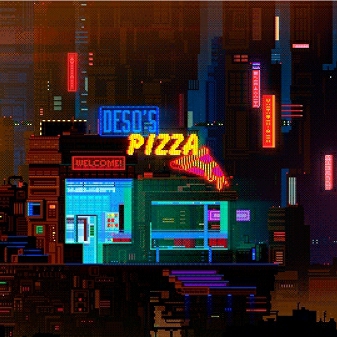 《Wallpaper Engine》像素风繁华都市的夜晚动态壁纸