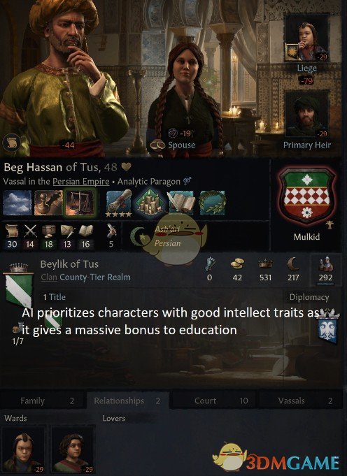 《十字军之王3》更好的AI教育MOD