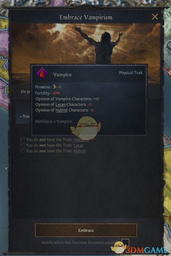 《十字军之王3》吸血鬼与狼人种族MOD