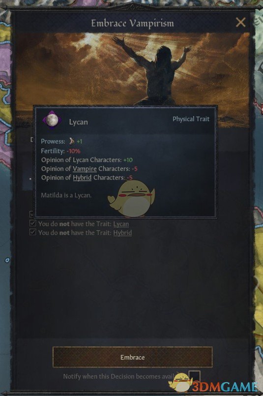 《十字军之王3》吸血鬼与狼人种族MOD