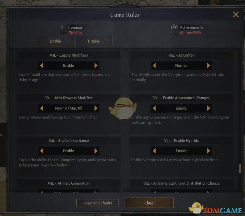 《十字军之王3》吸血鬼与狼人种族MOD