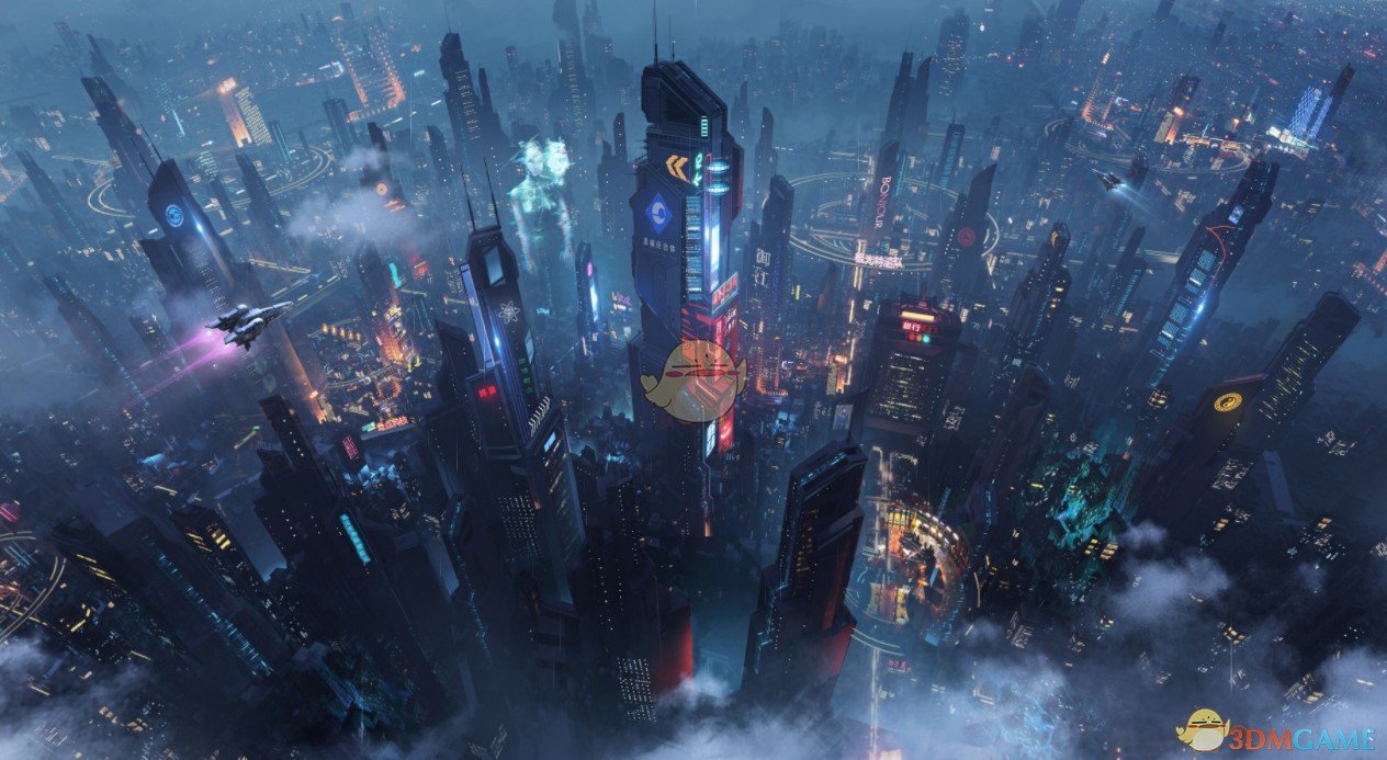《Wallpaper Engine》俯瞰赛博朋克城市动态壁纸