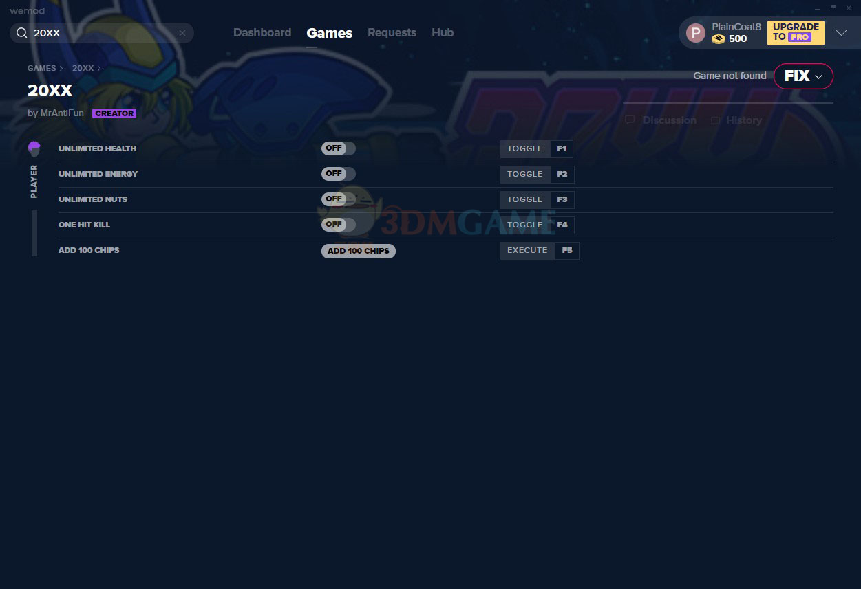 《20XX》v1.42.0五项修改器[MrAntiFun]