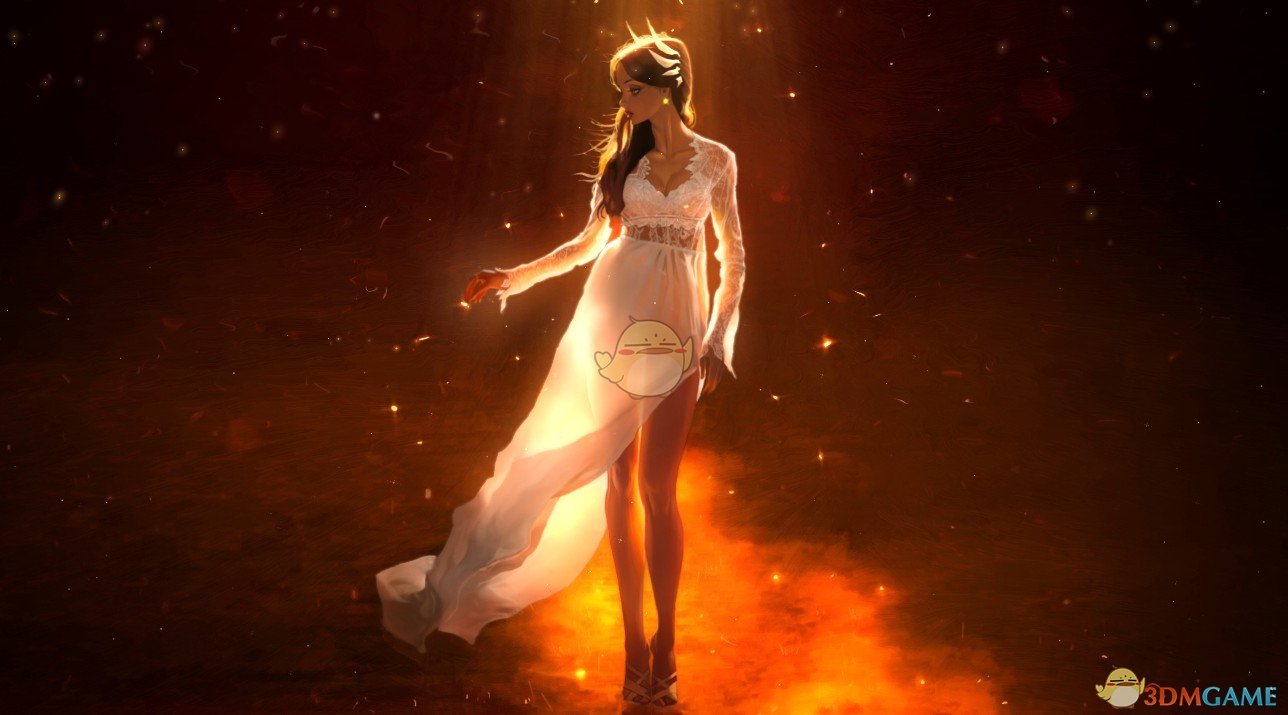 《Wallpaper Engine》舞台上的白色长裙动态壁纸