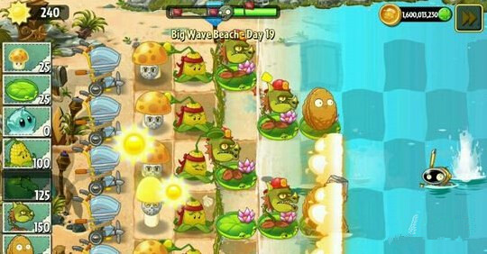 《植物大战僵尸2》巨浪沙滩第十九关攻略