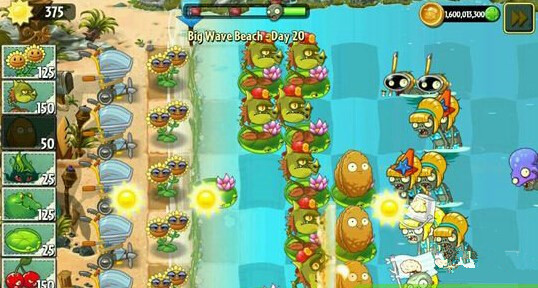 《植物大战僵尸2》巨浪沙滩第二十关攻略