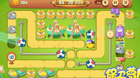 《保卫萝卜3》游乐场第34关通关攻略