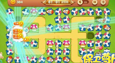 《保卫萝卜3》游乐场第55关通关攻略