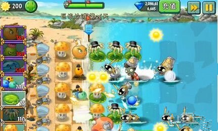 《植物大战僵尸2》巨浪沙滩第二十六关攻略
