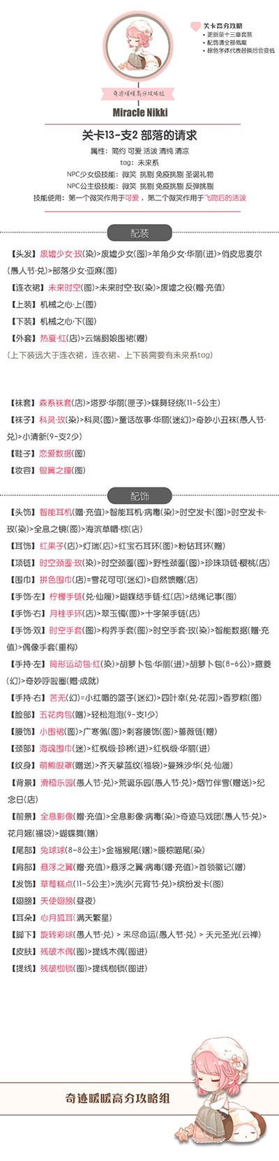 《奇迹暖暖》【公主级】13-支2部落的请求（2）攻略