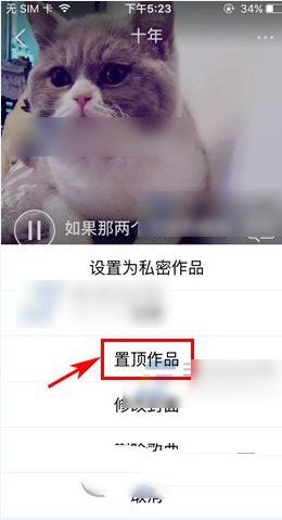 《全民K歌》作品置顶功能使用说明