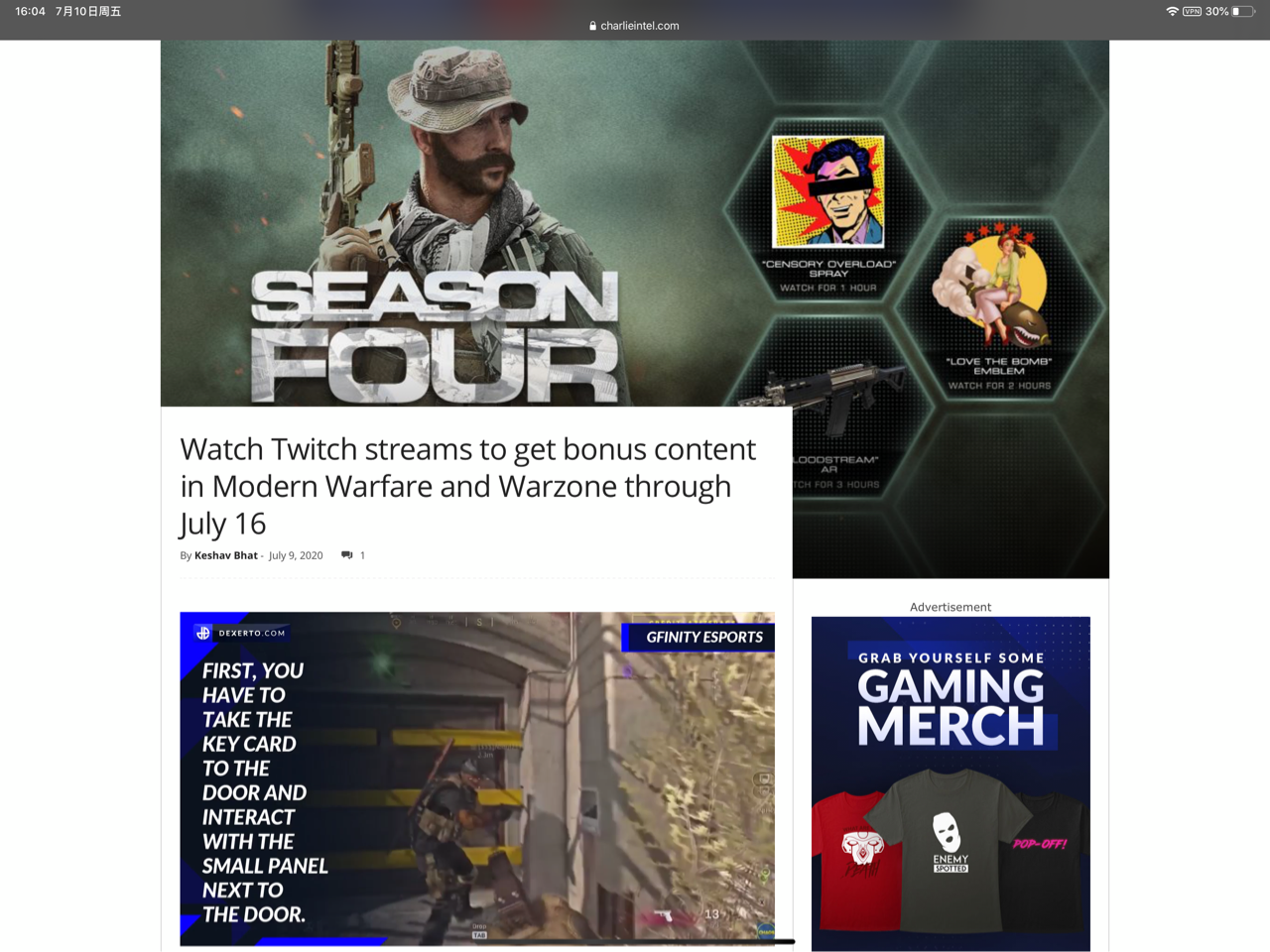 使命召唤战区:用奇游看Twitch领奖励 直播活动再次来袭
