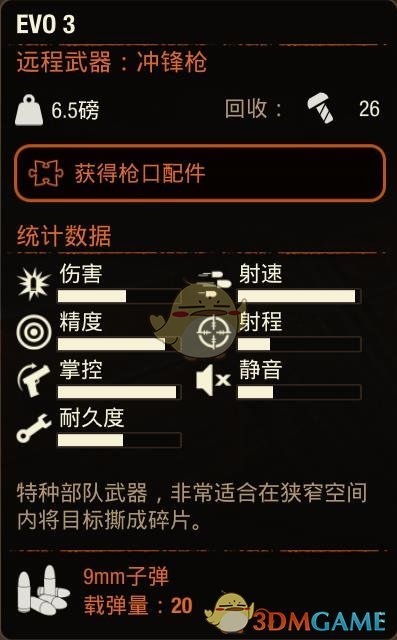 《腐烂国度2》EVO3冲锋枪属性分享