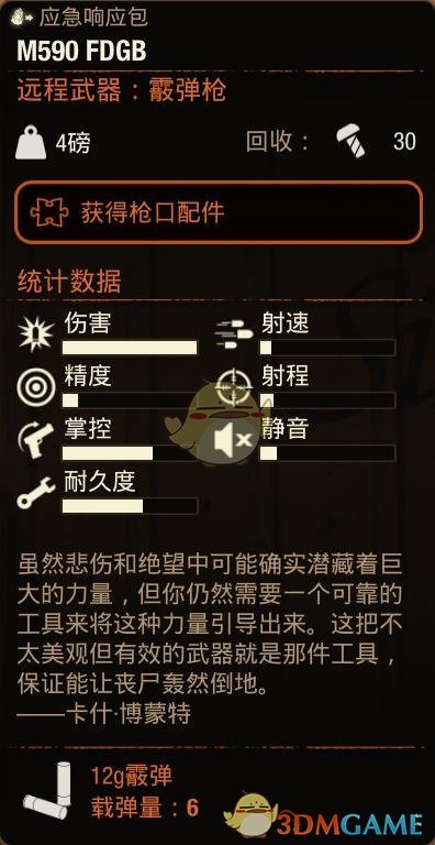 《腐烂国度2》M590FDGB霰弹枪属性分享