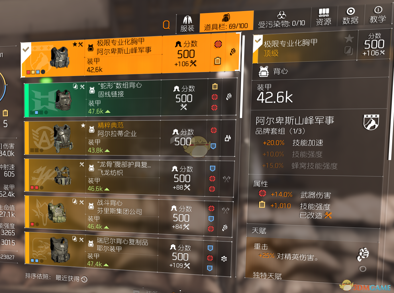 《全境封锁2》TU6水桶人（LMG）配装思路分享