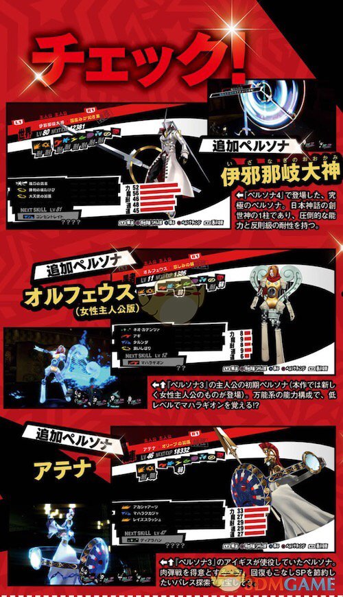 《女神异闻录5R》新增DLC人格面具一览