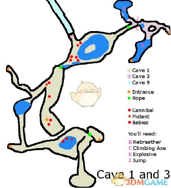 《森林》峭壁洞穴（登山镐）洞穴内部地图及盘点