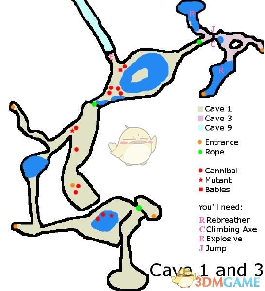 《森林》潮湿洞穴（电锯洞穴）内部地图及盘点一览