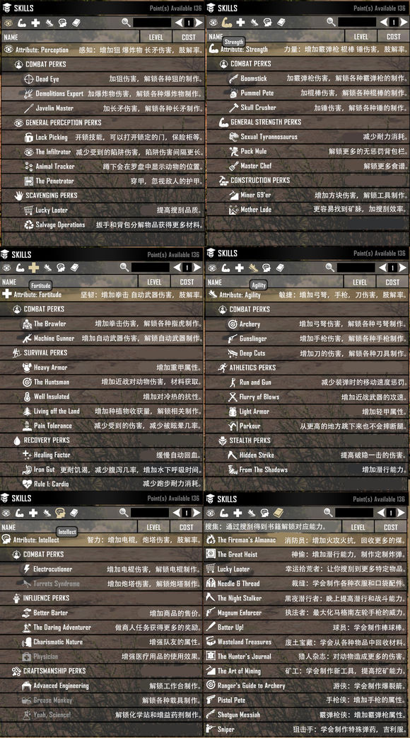 《七日杀》A18技能介绍