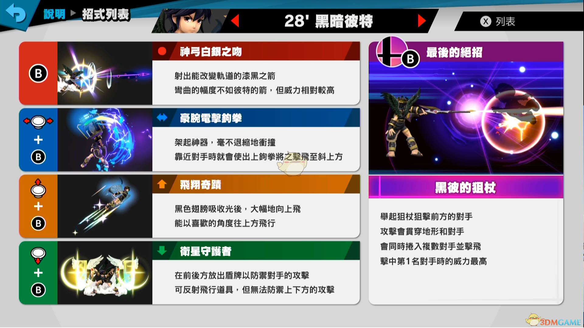 《任天堂明星大乱斗特别版》黑暗彼特使用技巧