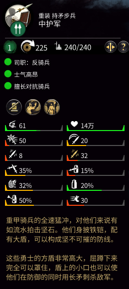 《全面战争：三国》单手矛属性介绍