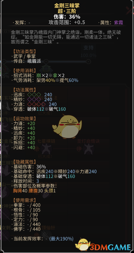 《太吾绘卷》峨眉派拳掌功法一览