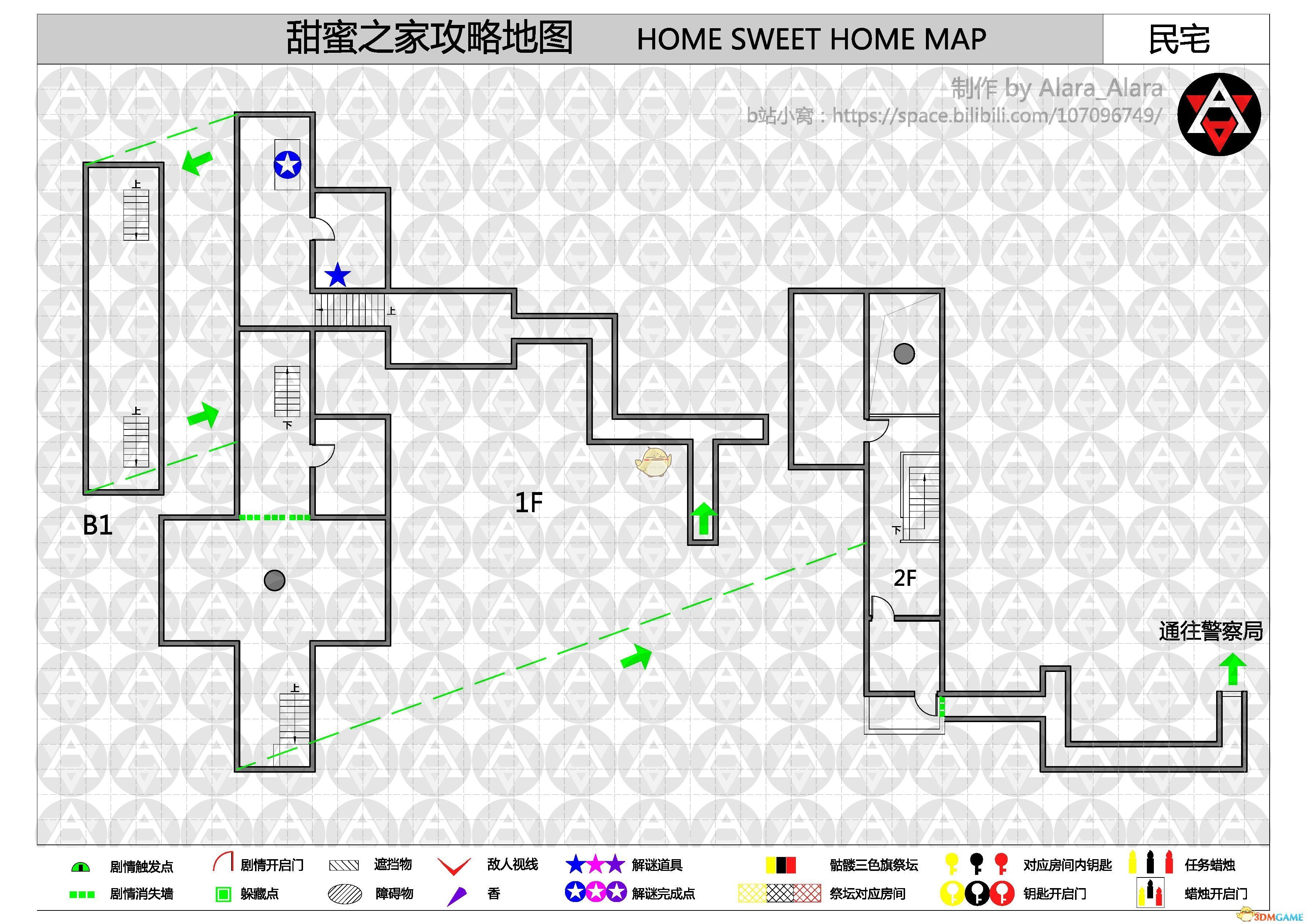 《甜蜜之家》全章节地图一览