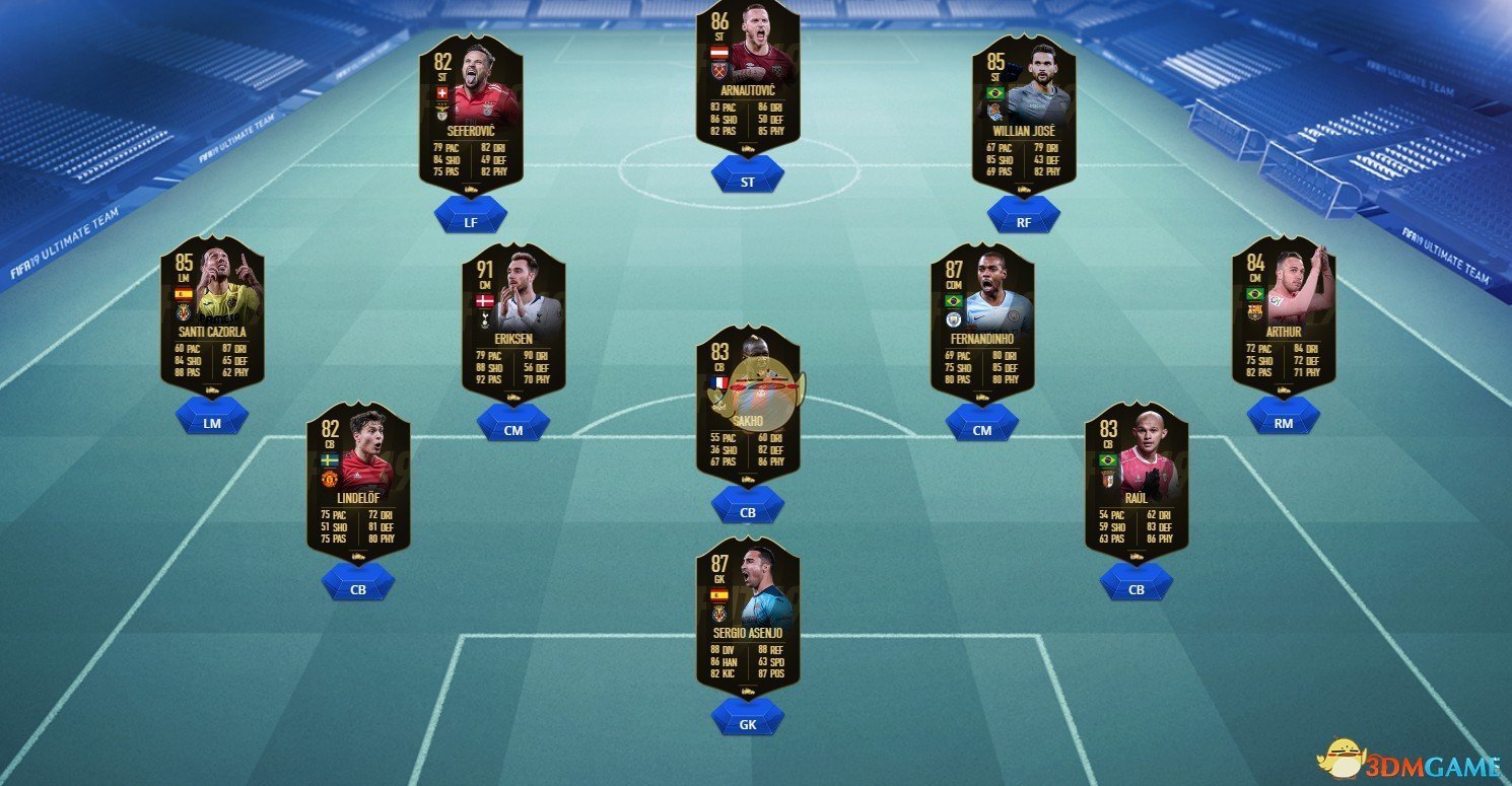  《FIFA 19》第十七周周最佳黑卡球员阵容一览 