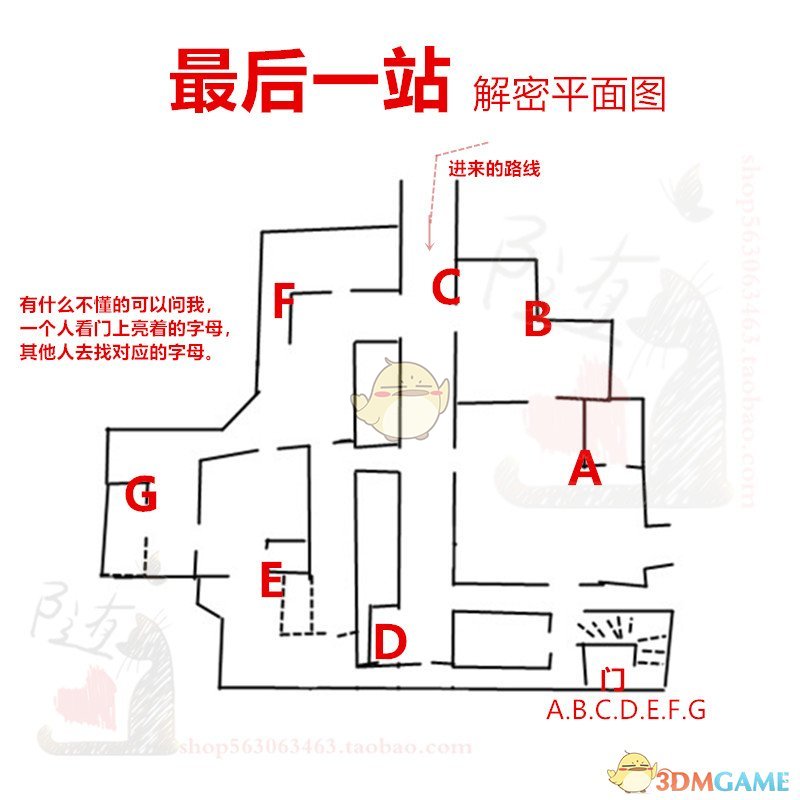 《超杀：行尸走肉》最后一站解谜平面图分享