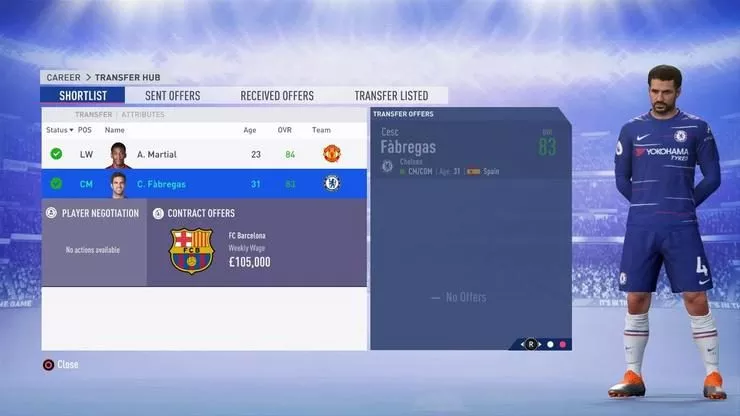 《FIFA 19》经理模式推荐球员一览