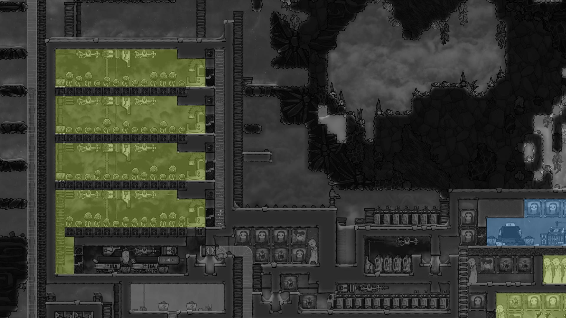《缺氧》自动化蘑菇种植和食品运输建筑布局分享