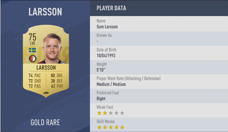 《FIFA 19》全5星花式球员汇总