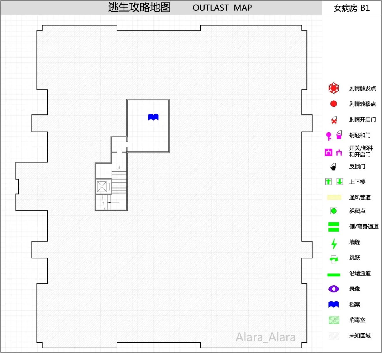 《逃生（outlast）》游戏完整地图