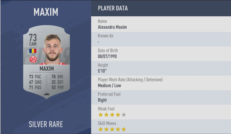 《FIFA 19》全5星花式球员汇总