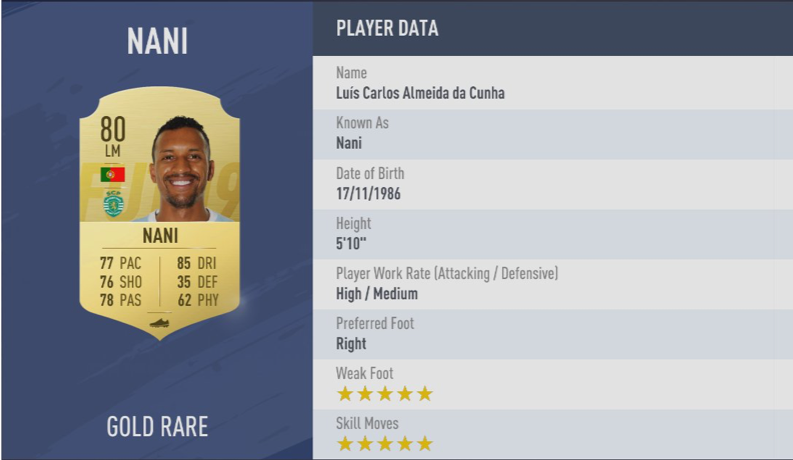 《FIFA 19》全5星花式球员汇总