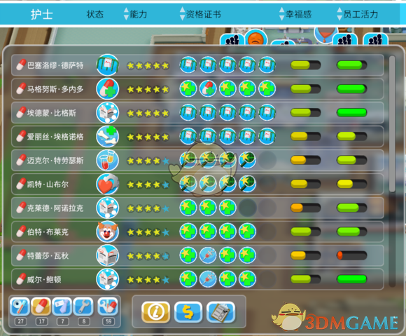 《双点医院》泡芙摩天塔3星通关指南