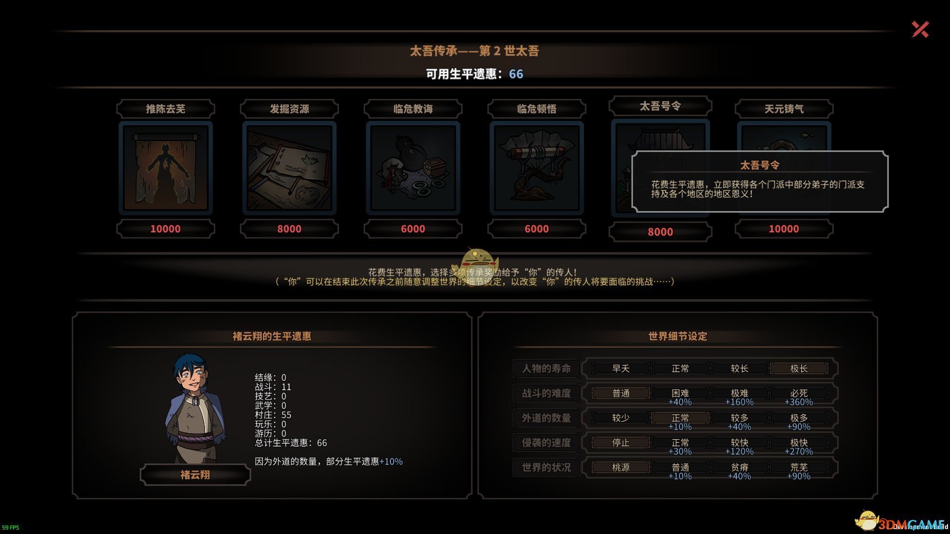 《太吾绘卷》传承系统介绍