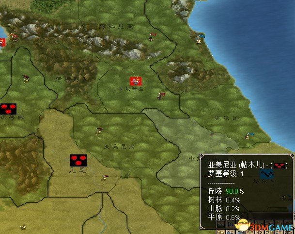 欧陆风云3地形影响介绍