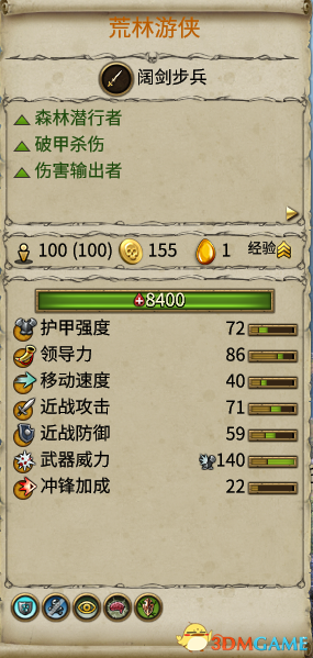 全面战争战锤2凡人帝国木精灵满级单位数据一览