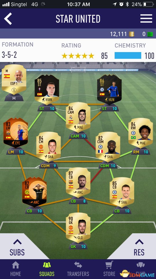 FIFA18西班牙套阵容推荐