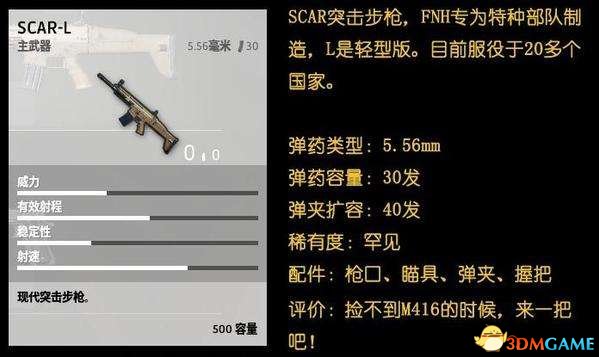 绝地求生大逃杀SCAR配件推荐及使用教程