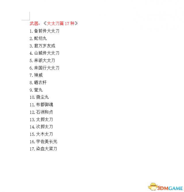 仁王1.21版本全部可锻造武器和防具和道具一览