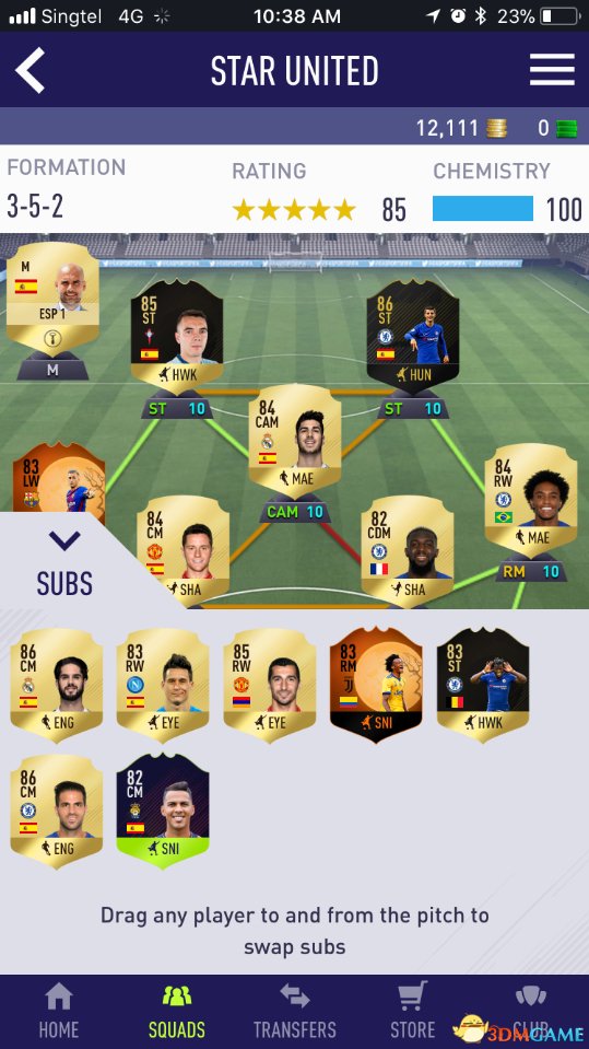 FIFA18西班牙套阵容推荐