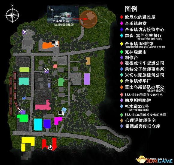 恶灵附身2第三章地图建筑位置详细标注