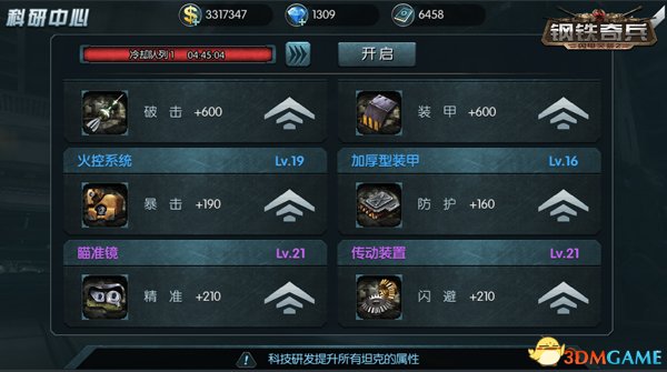 《闪电突袭2-钢铁奇兵》科研中心介绍