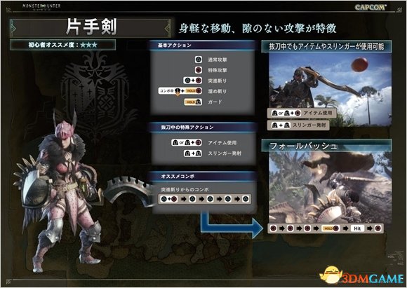 怪物猎人世界公开TGS试玩版操作手册介绍