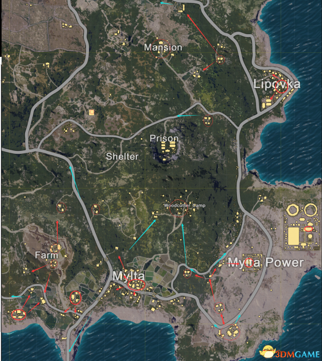 绝地求生大逃杀四排选点 降落点选择思路分析