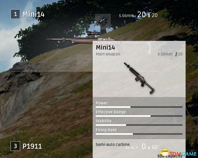 绝地求生大逃杀mini14卡宾枪武器性能分析 